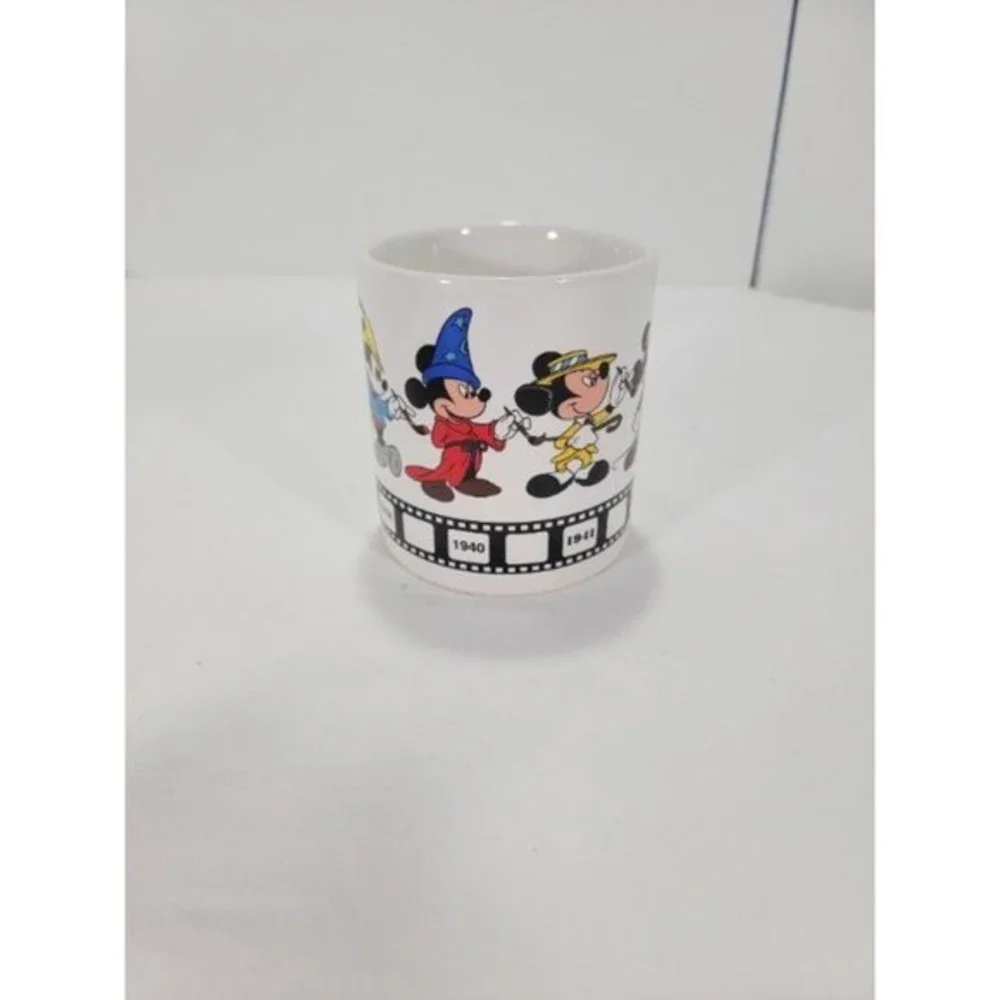 Disney MICKEY MOUSE Coffee‎ Cup THRU THE YEARS 1928-TODAY APPLAUSE